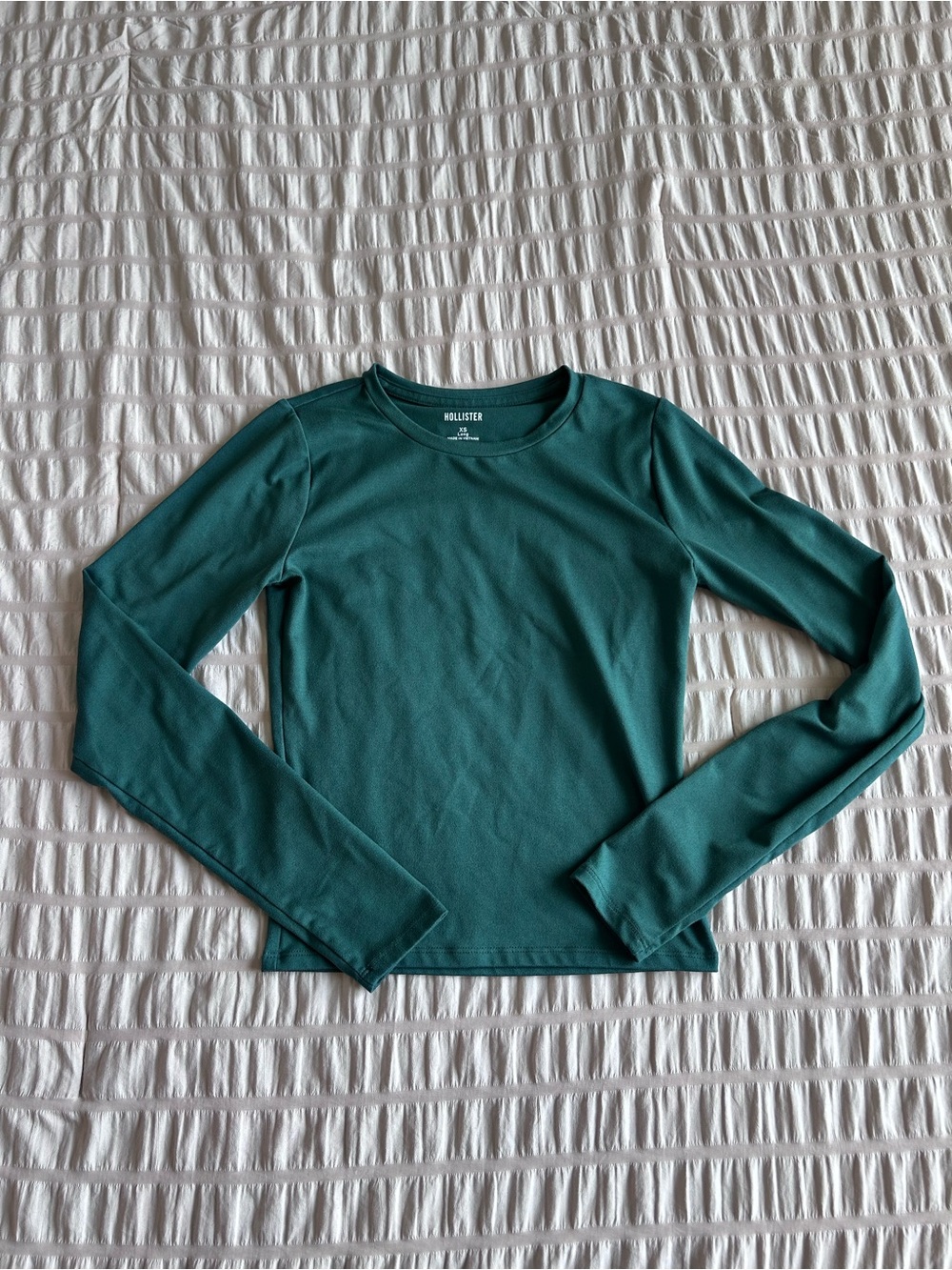 Hollister Green Long Sleeve Performance Top (XS-Long)